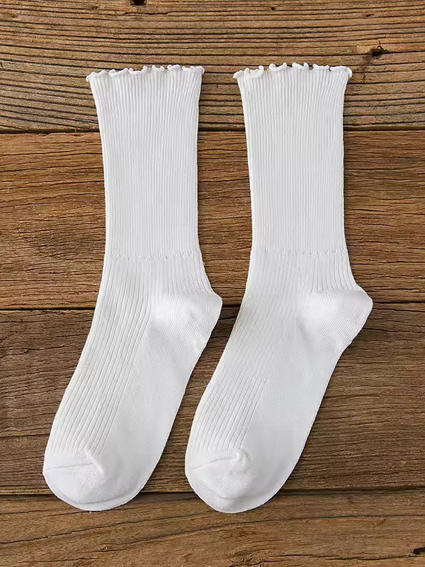 White Ruffle Socks