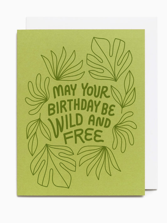 wild & free birthday card