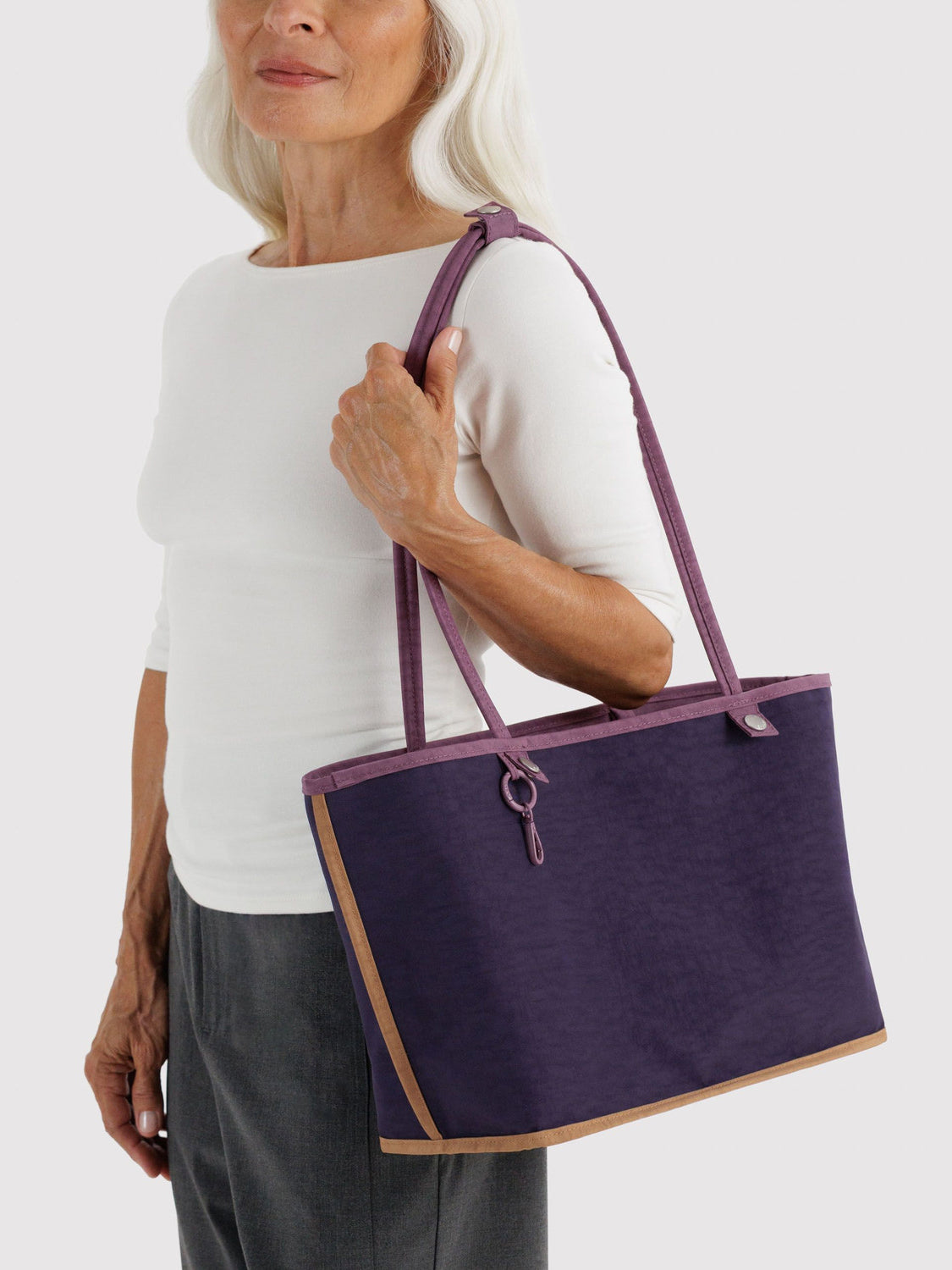 Wild Plum Mix Large Nylon Reversible Tote