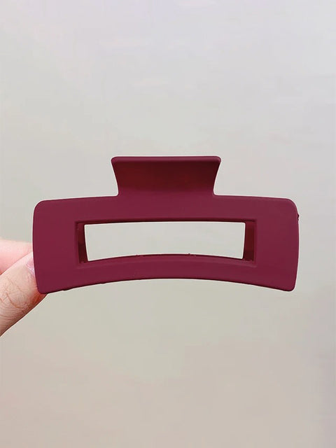 Wine Matte Hair Claw Clip