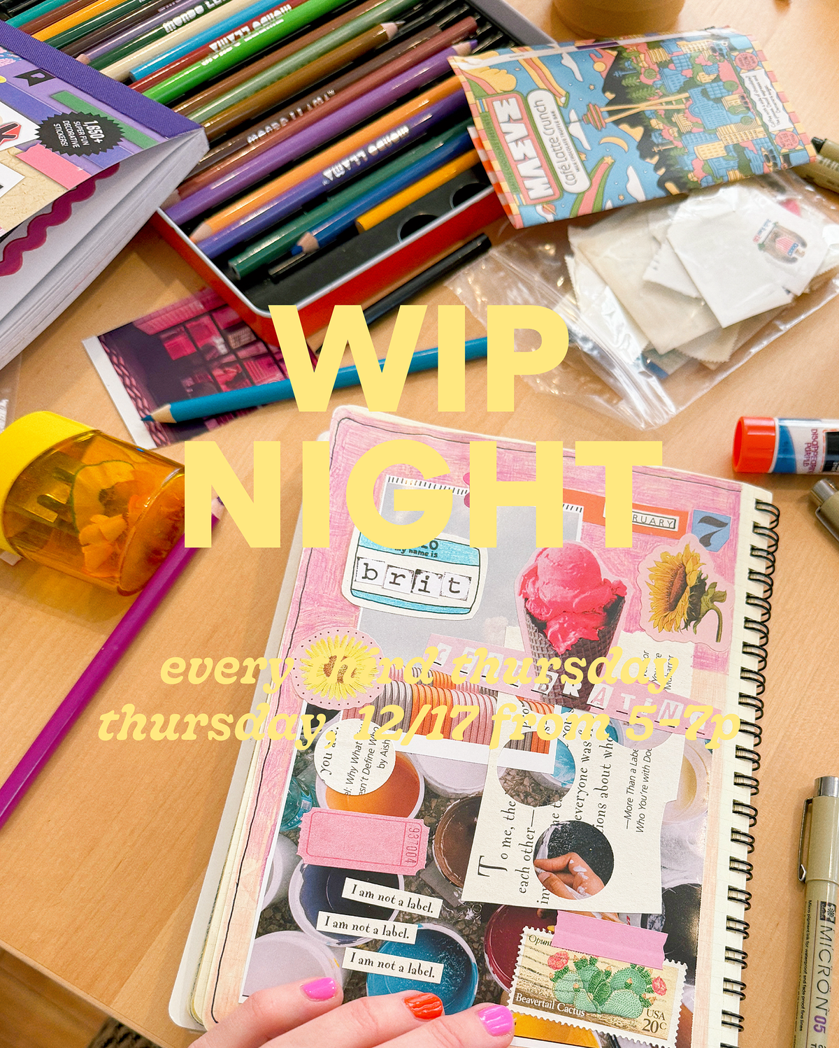 WIP Night—Thursday, 12/17 from 5–7p