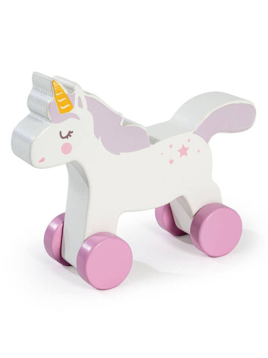 Wooden Magic Unicorn Push-Along Toy
