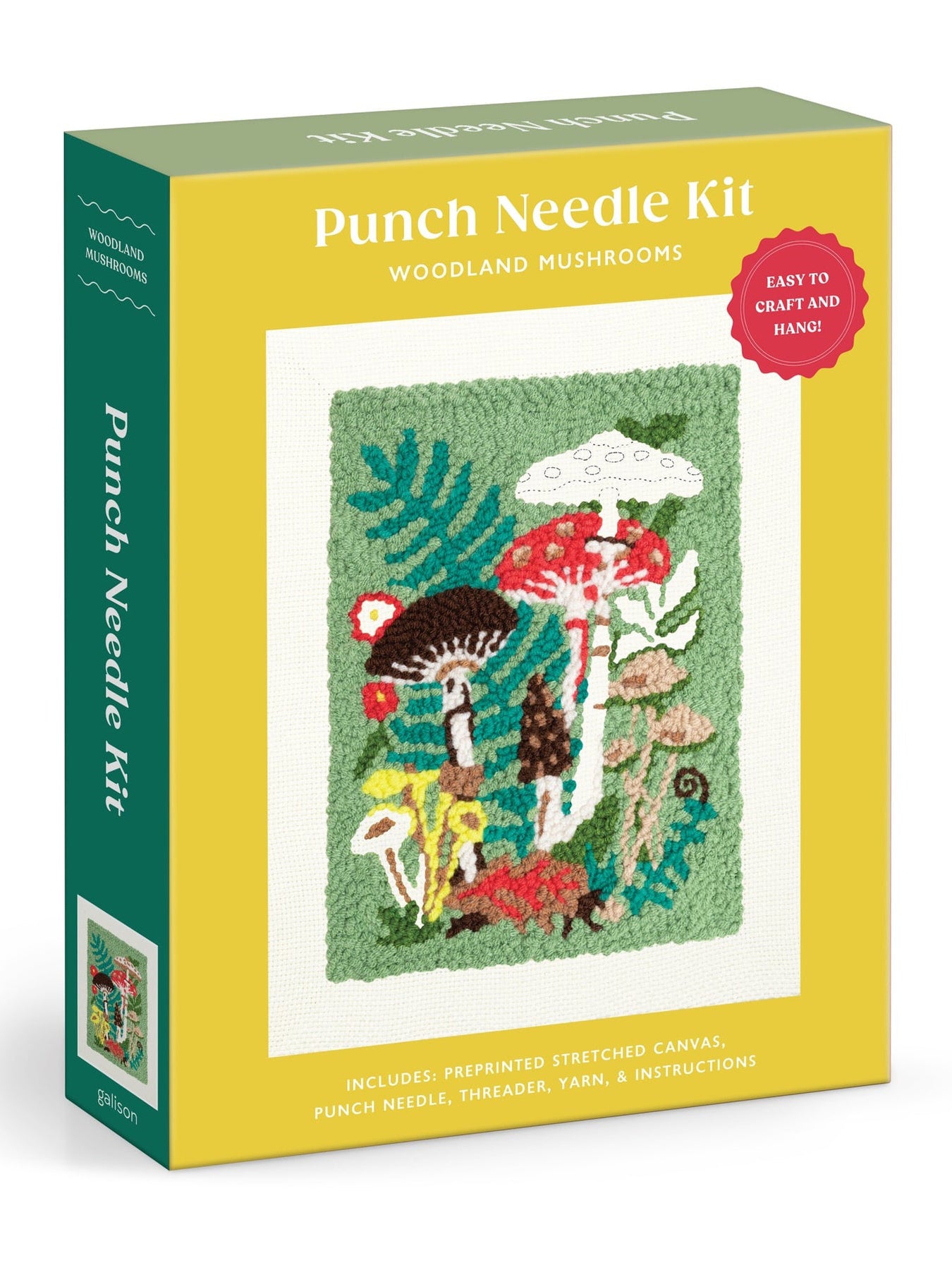 Woodland Mushrooms Punch Needle Kit