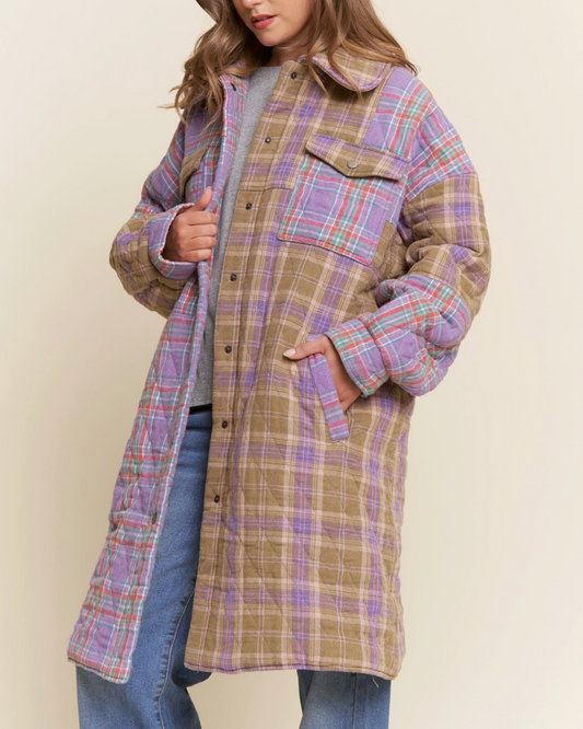 wren plaid quilted jacket