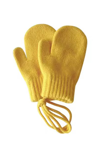 Yellow Kids Mittens