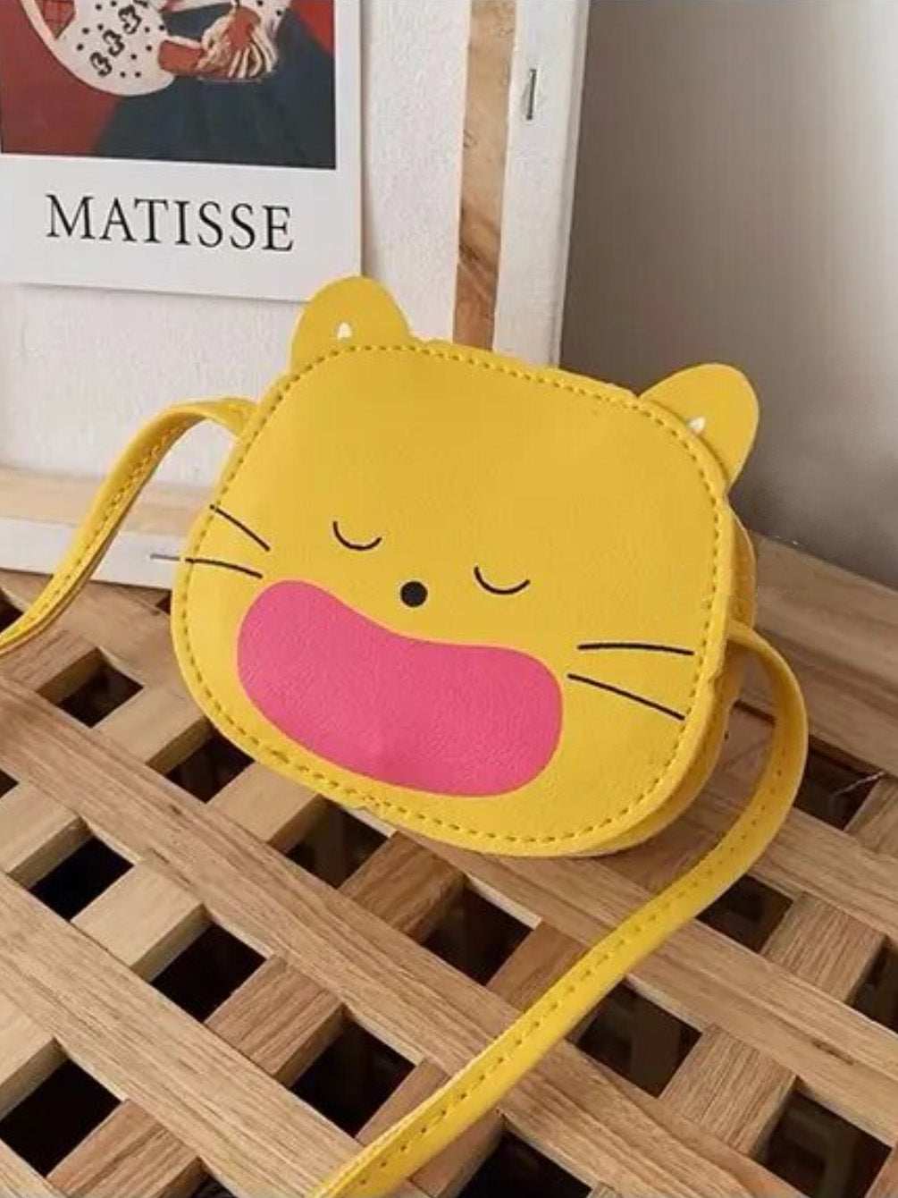 yellow kitty tiny bag