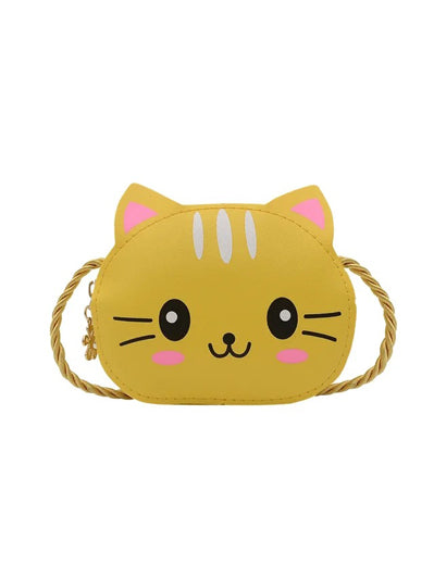 Yellow Smiley Kitty Tiny Bag