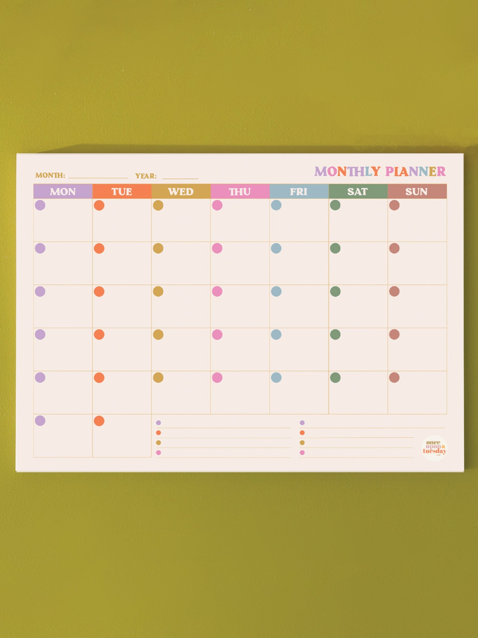 you got this monthly planner pad