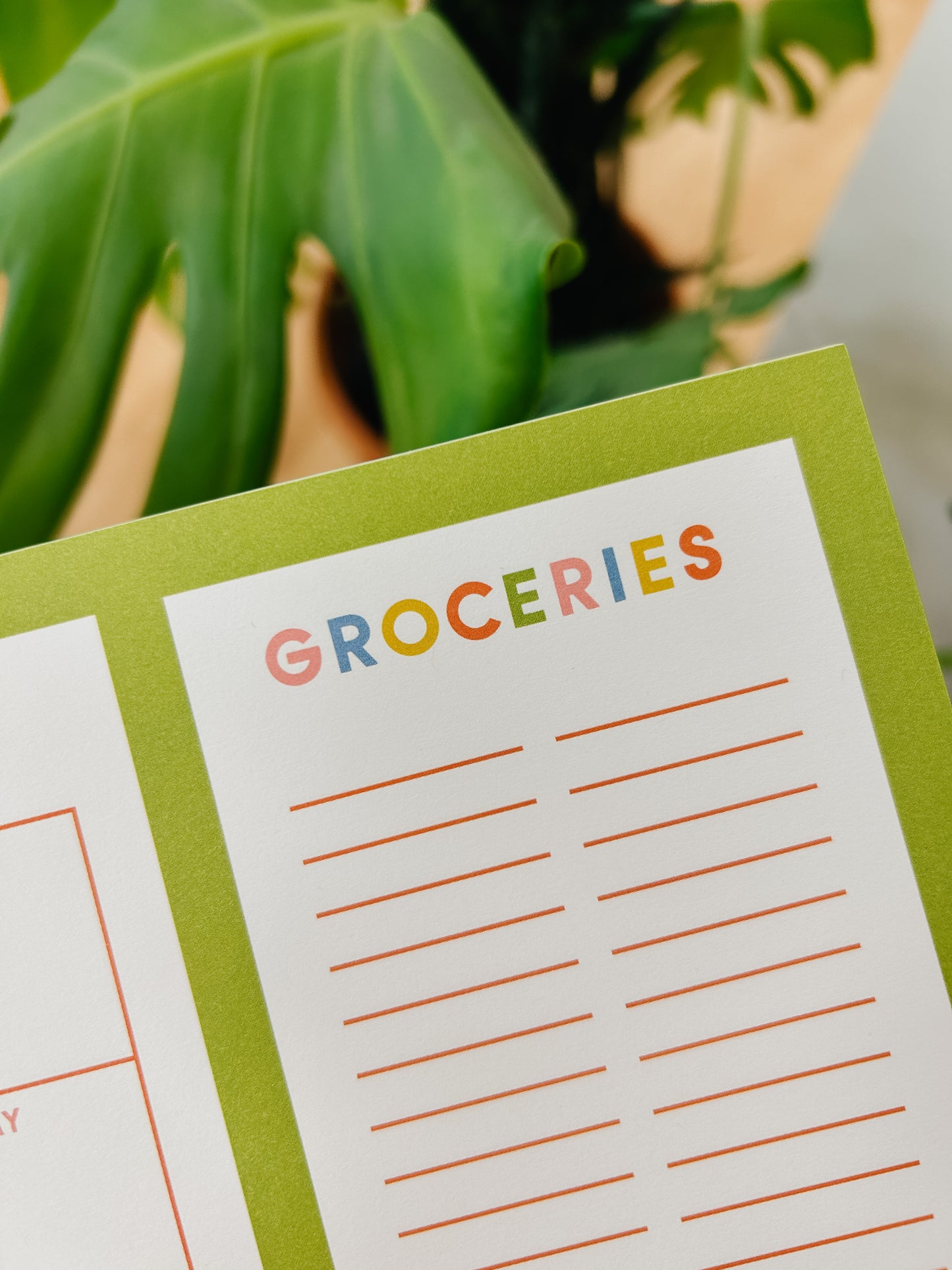Meals + Groceries Notepad