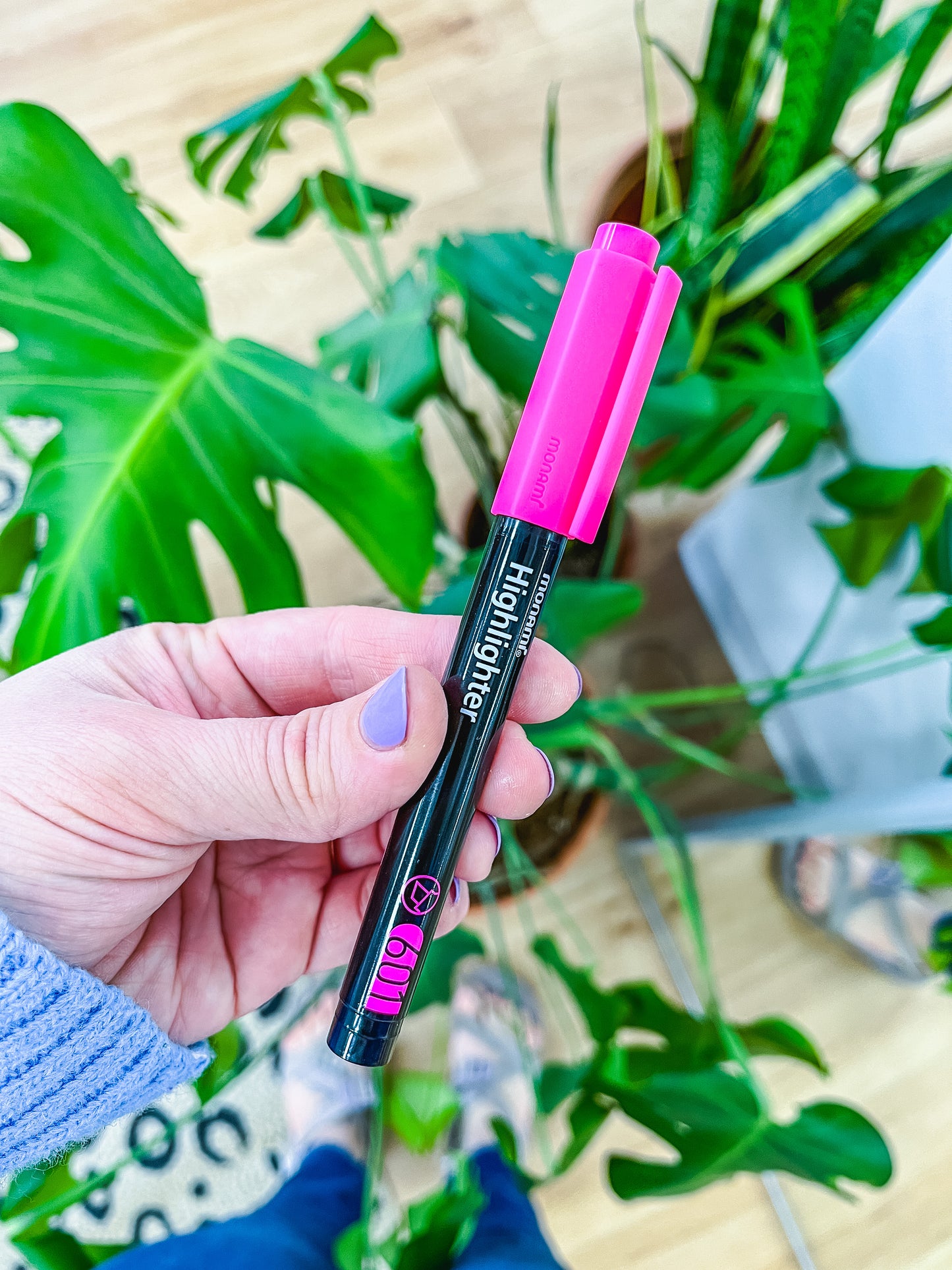 Pink Monami Highlighter Pen
