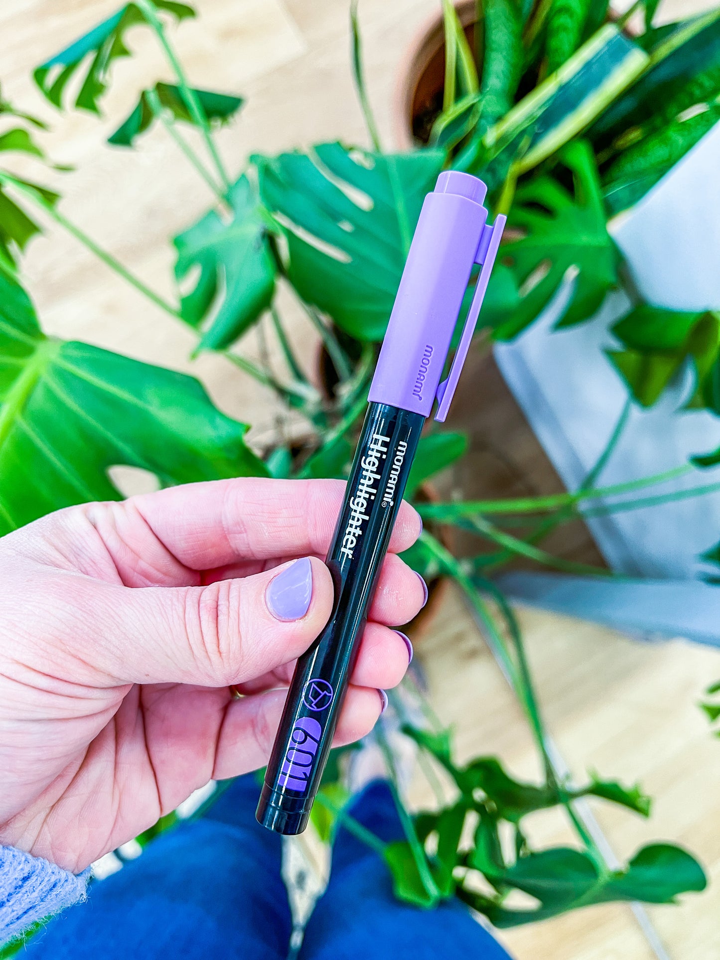 Purple Monami Highlighter Pen