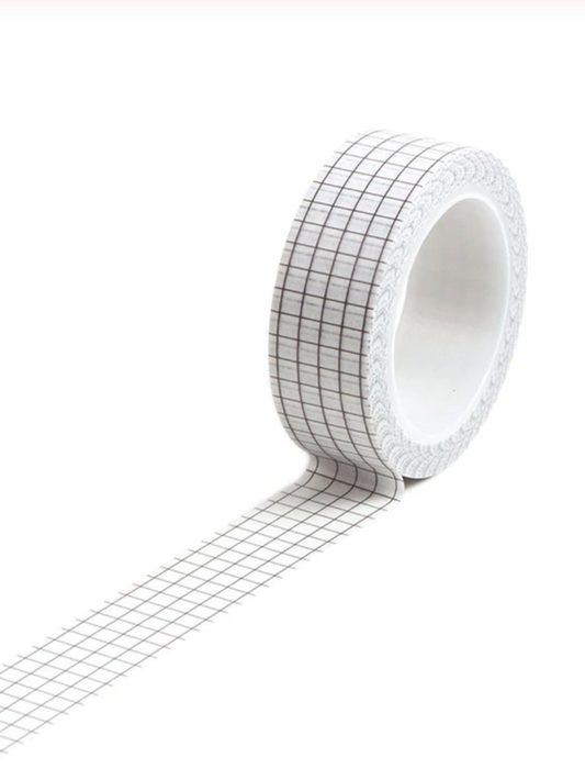white grid washi tape