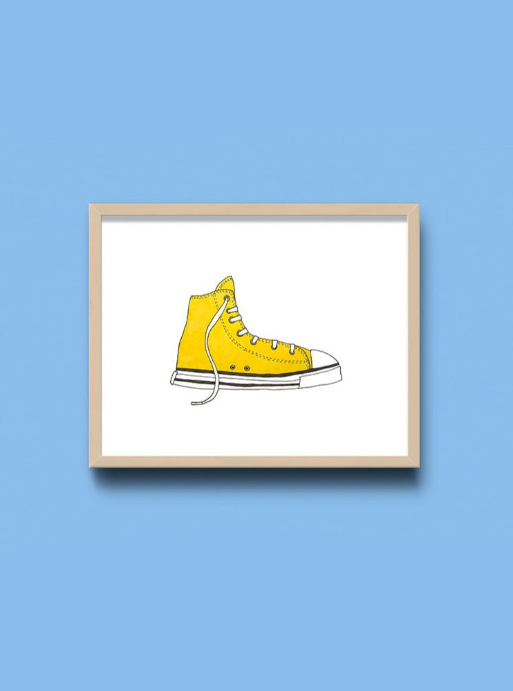Yellow Sneaker Art Print