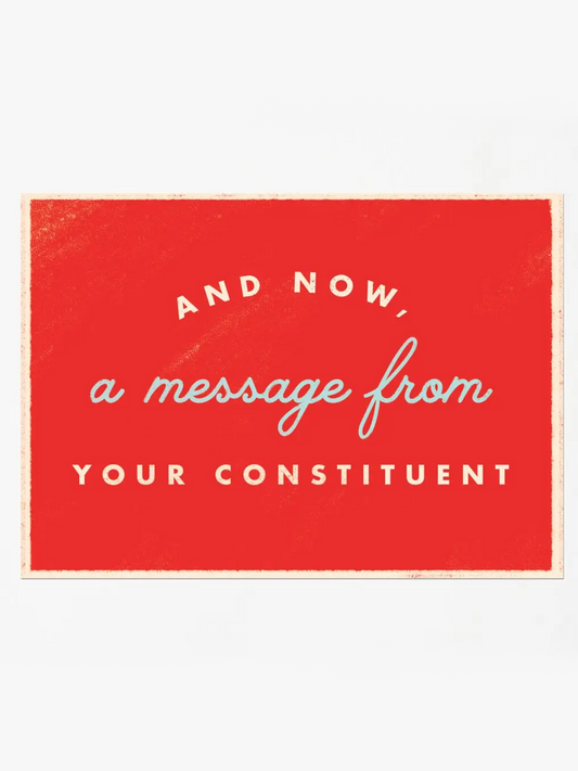 a message from your constituent postcard