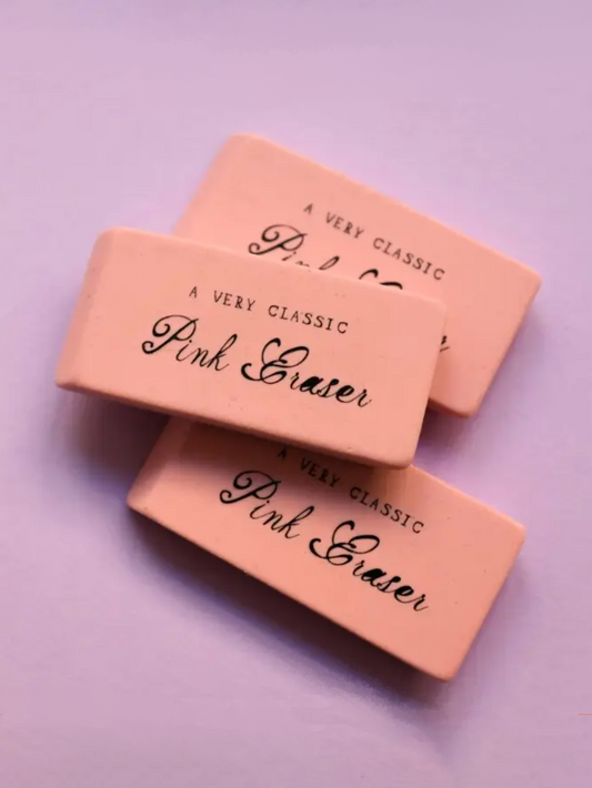 a very classic pink eraser