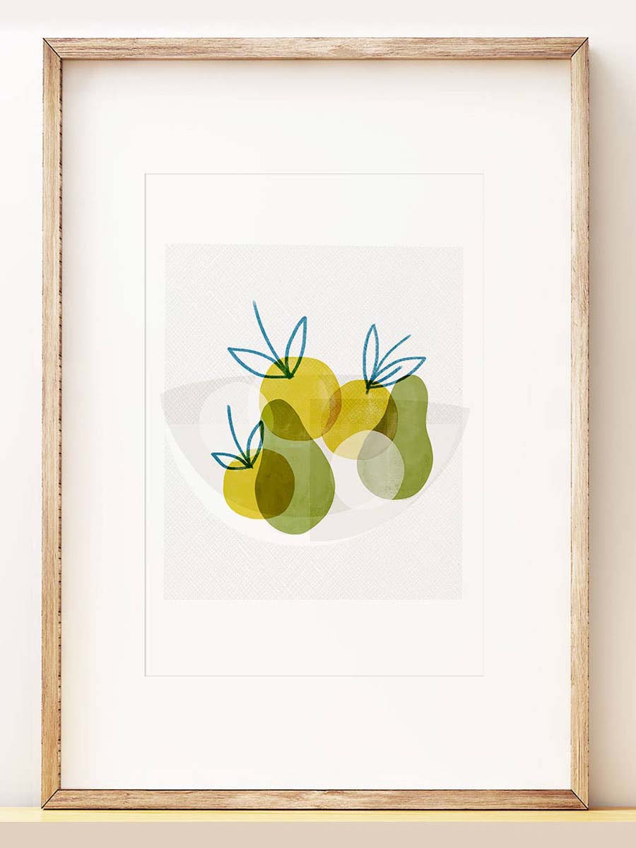 the apple bowl art print