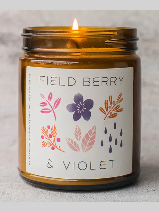 field berry + violet jar candle