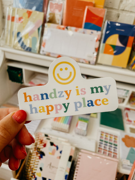 Handzy Is My Happy Place Sticker
