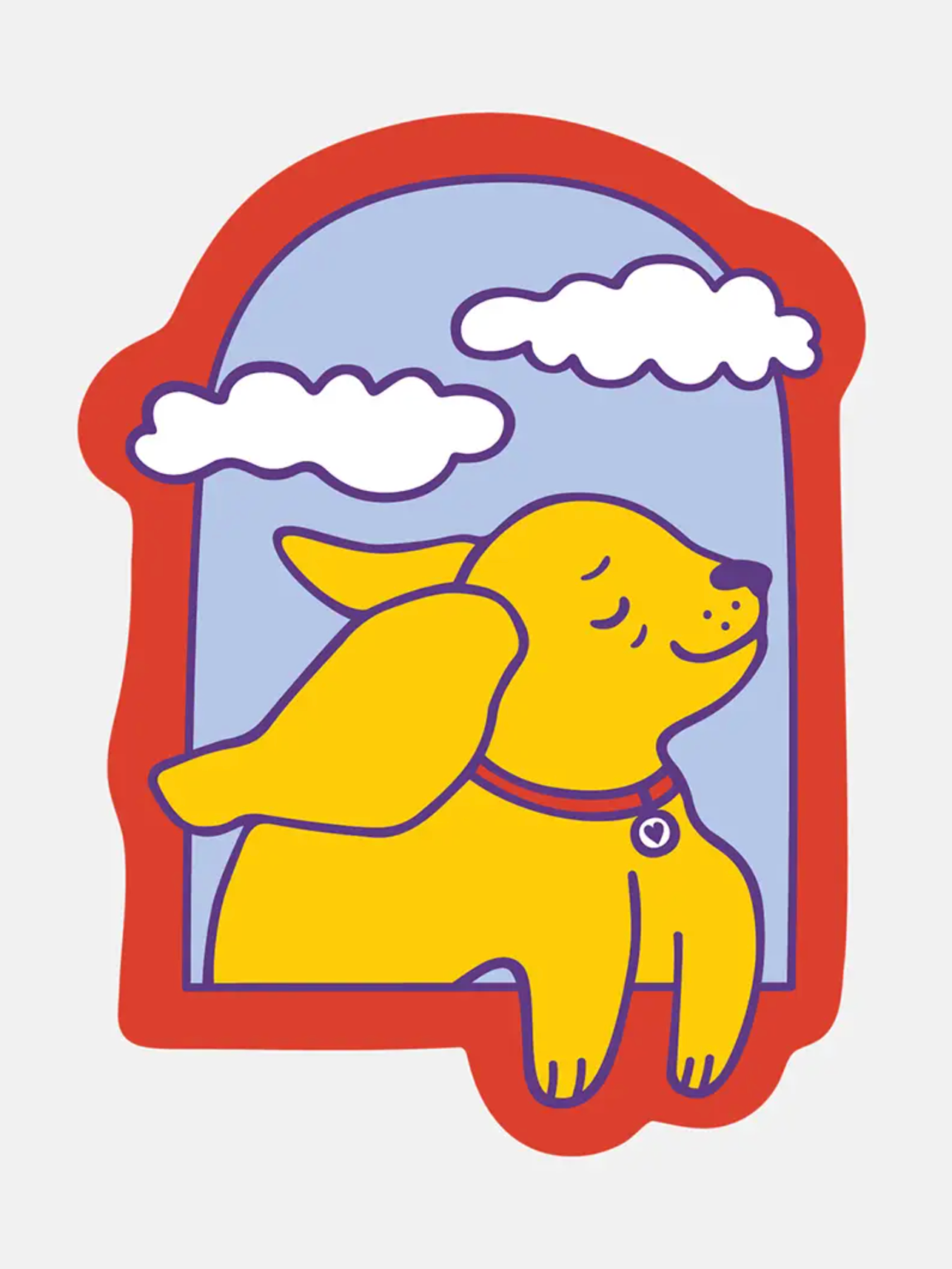happy dog sticker