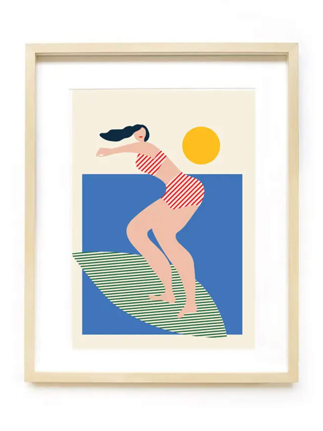 surfer girl print
